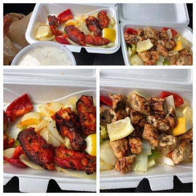 Tandoori chicken and chicken kabobs