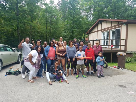 Family picture on the last day of vacation.