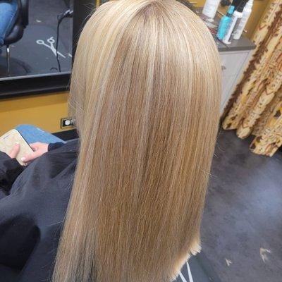 Cut, color, highlights & keratin treatment