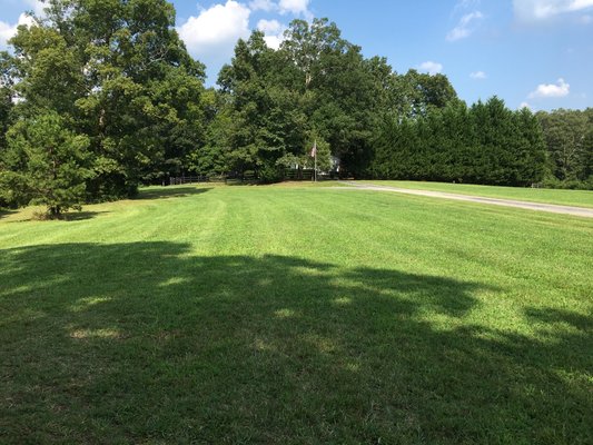 Mowed yard