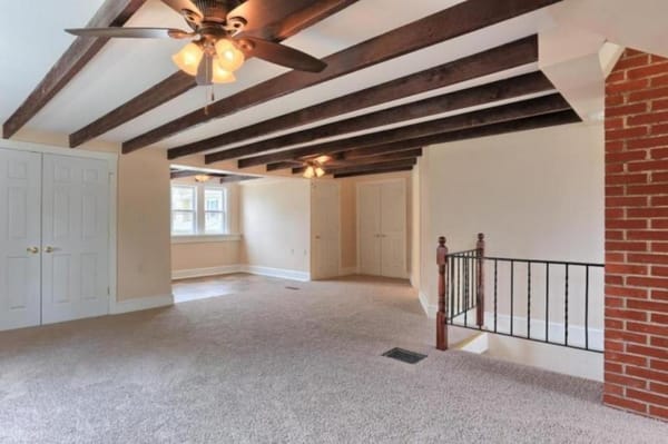 master bedroom in attic