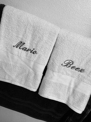 Embroidered towels