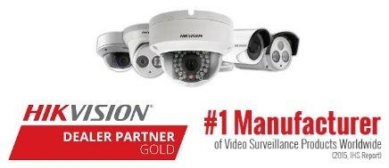 We are a Gold Partner with Hikvision. They are the world's largest surveillance equipment manufacturer.