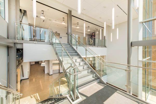 Main glass stairwell Cleaning