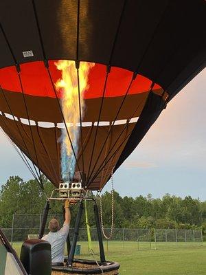 They don't call it a hot air balloon for nothing!