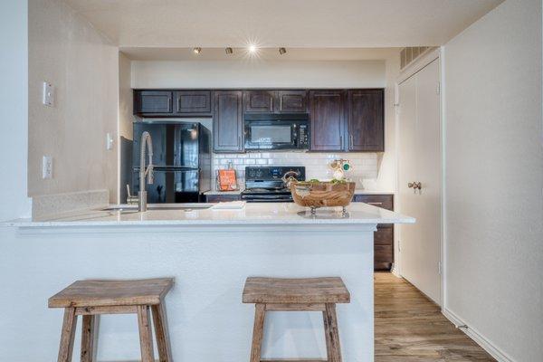 Kitchen with Bar Stools