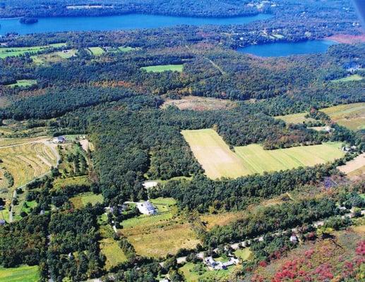 The aerial view of our gorgeous site.