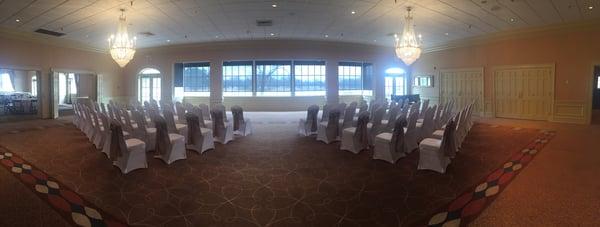 Ceremony with amphitheater style seating