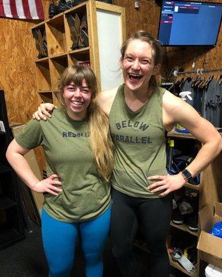 Two years of CrossFit with this girl--we love color-coordinating and Crossfit Derive!!