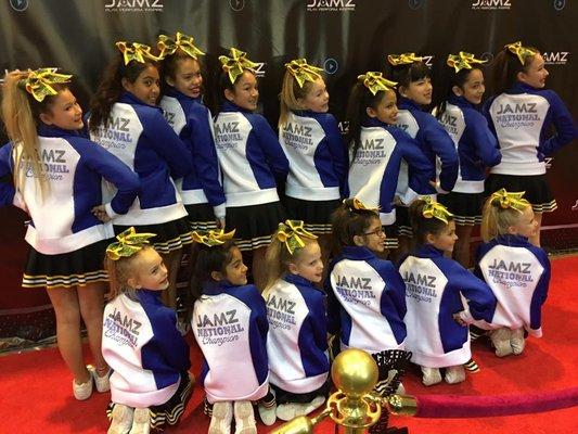 Reigning 2 year National JAMZ Cheerleader Team competition