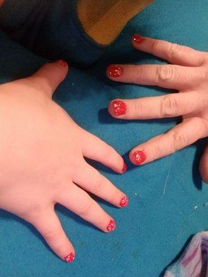 My son and I got matching nails for Christmas!