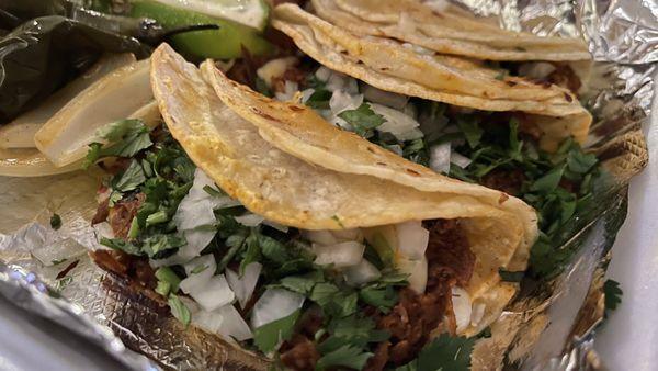 Quesa birria tacos.