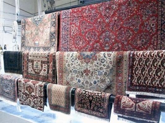 These are some wool rugs that I've hung up to dry after cleaning.