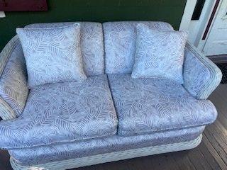 Loveseat with wicker frame, 30 years old; you'd never know it after Luis and his crew got done with it!