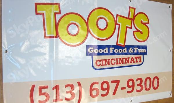 Toot's Vinyl Banner