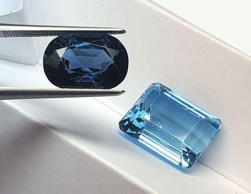 Natural Blue Sapphire and Aquamarine Appraisal and Identification