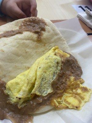 Bean and Egg Breakfast Taco