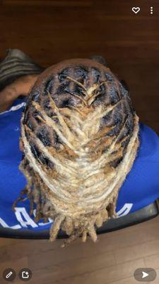 Dread retwist + Fishtail style