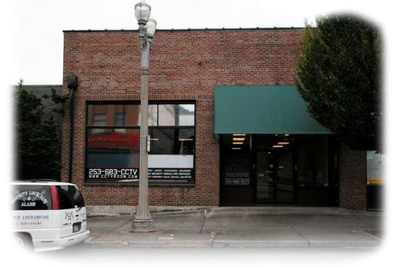 This is our storefront, located between  Chuckals Office Supply and Mullan's Collision Center.