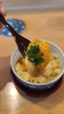 Santa Barbara Uni & Chive Oil in the Chawanmushi  with Dungeness Crab  08-19-2023