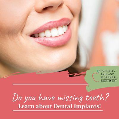 If you find yourself in need of dental implants, give us a call.