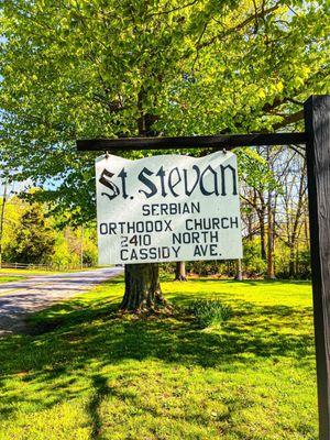 Entrance Sign. Cassady Ave is spelled "Cassidy" so... interesting