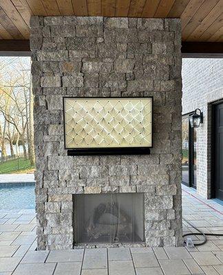 Outdoor tv and sound bar mounting