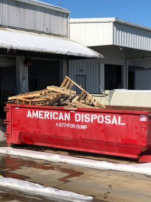 Wood Skid Recycling 30 cu. yd. Dumpster