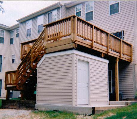 Deck and sheds