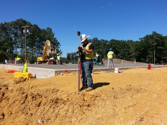 Construction stakeout at Vineland Electric Generating station.