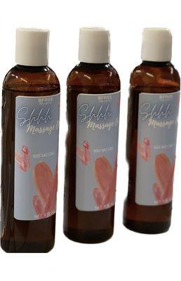 Shhh... Massage Oil with CBD for added comfort and aching muscle relief .