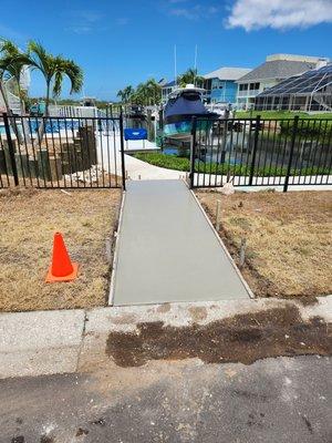 Sidewalk with view