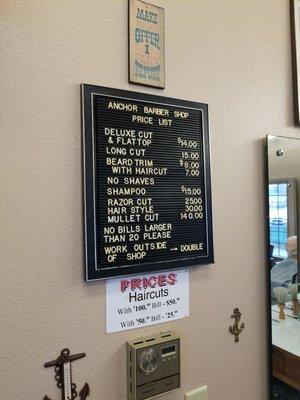 Price list