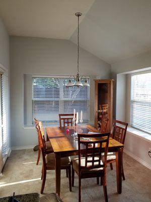 After, pretty gray breakfast nook