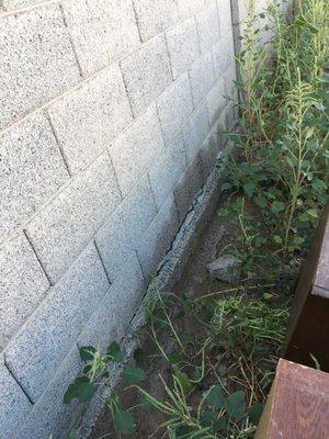 Deteriorating concrete and rebar