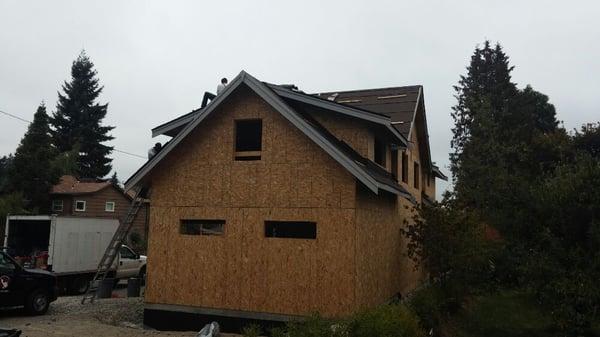 New roof, new construction custom home. Seattle