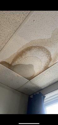 Water leak in roof. Been there since I moved in July 23