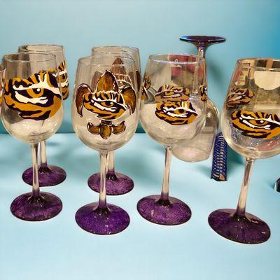 Custom hand painted Glassware , all occasions  and events.