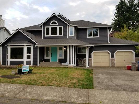 After Paint . (garage doors getting replaced)