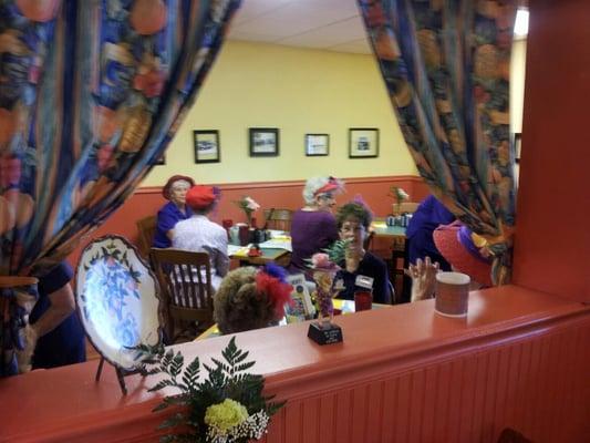 The Red Roof Cafe has a separate room that is available for small groups and meetings.