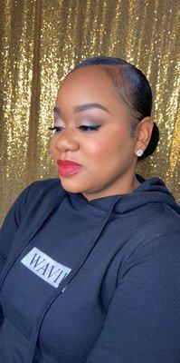 Valentine's Day makeup look by me .