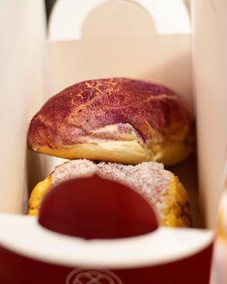 Taro Bun and Coconut Bolo Bun - IG: @thebaoeats