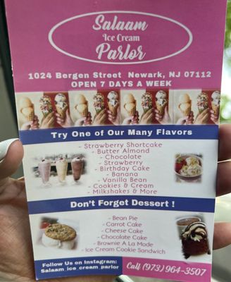 Flyer received at ice cream truck in Weequaic Park on Sunday 5/22/22