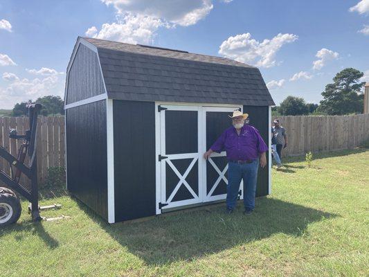 Cook Portable Warehouse's lofted barn type storage shed.