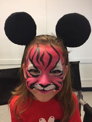 Face Painting Houston - Pink Tiger