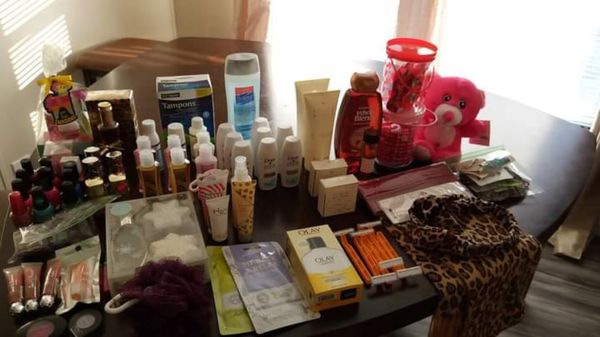 Items from our first "Pamper Her Project"