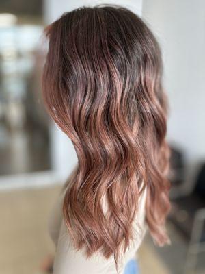 Rose gold balayage