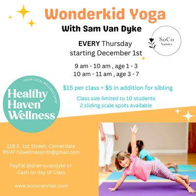 KIDS Yoga Class Thursday Mornings