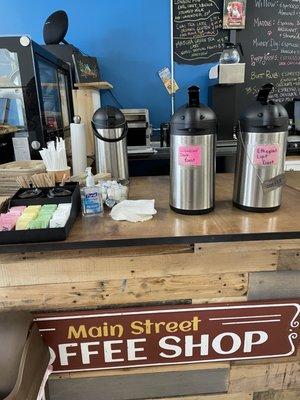 Self serve drip coffee station