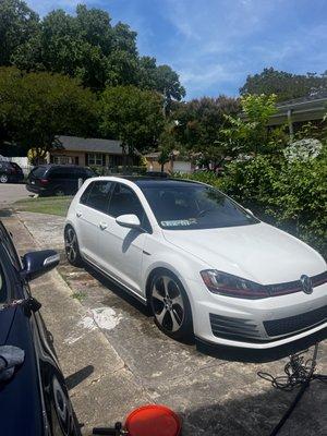 Exterior detail on a  VW GTi